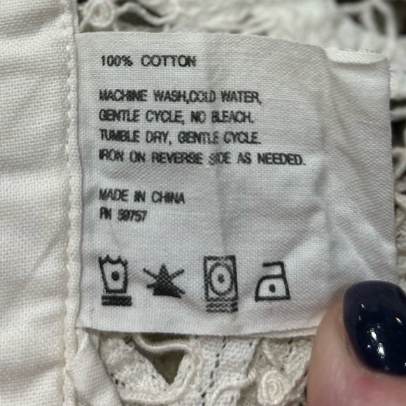 Vintage Battenburg Lace Window Valance. #Cottage Core. - Picture 3 of 4